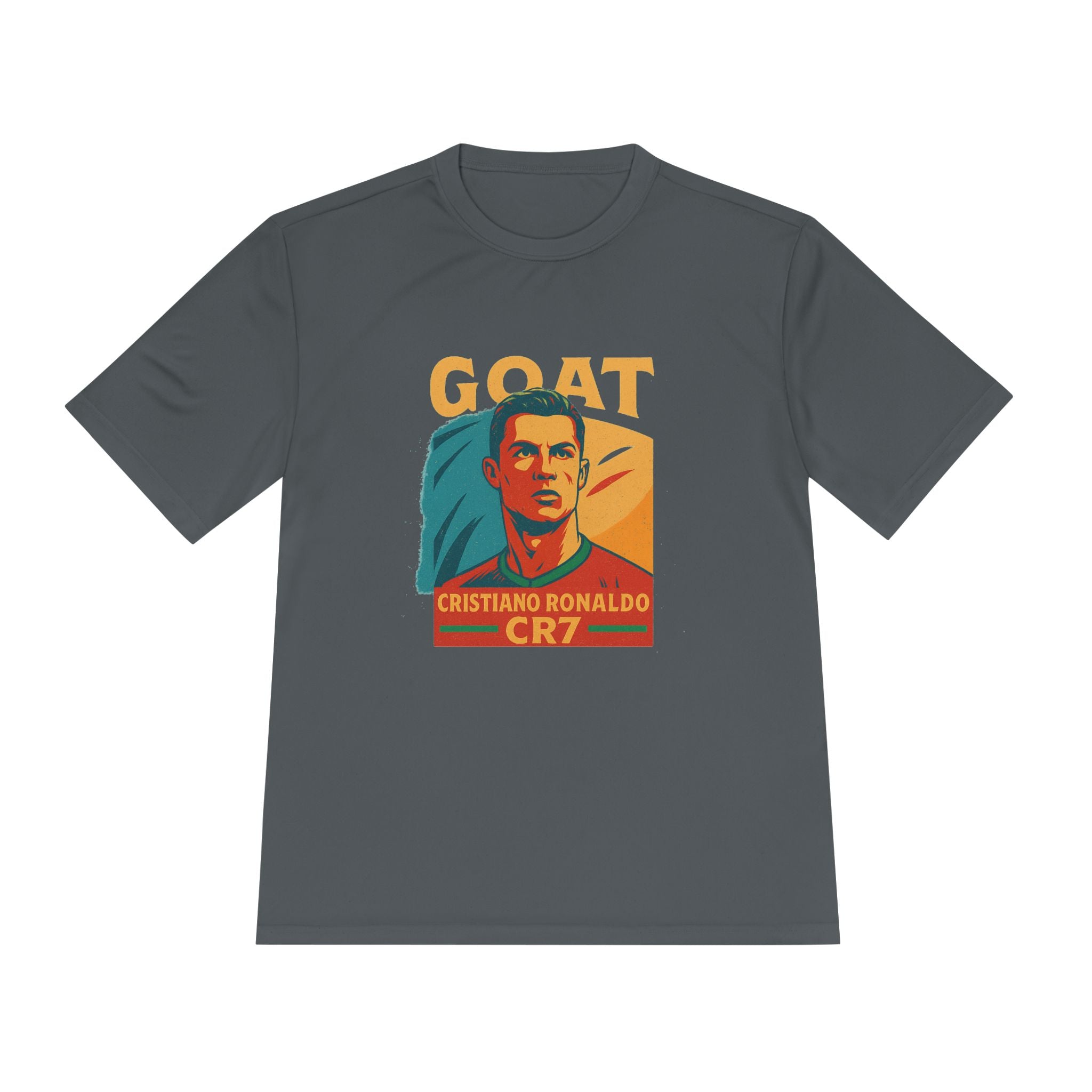 Cristiano Ronaldo GOAT Moisture Wicking Tee, Soccer Fan Shirt, Athletic Wear, Sports Gift, Unisex Sports T-Shirt - My Store