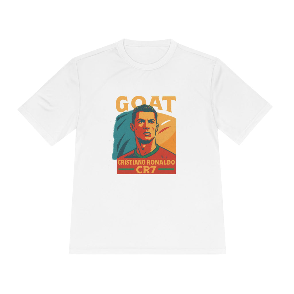 Cristiano Ronaldo GOAT Moisture Wicking Tee, Soccer Fan Shirt, Athletic Wear, Sports Gift, Unisex Sports T-Shirt - My Store